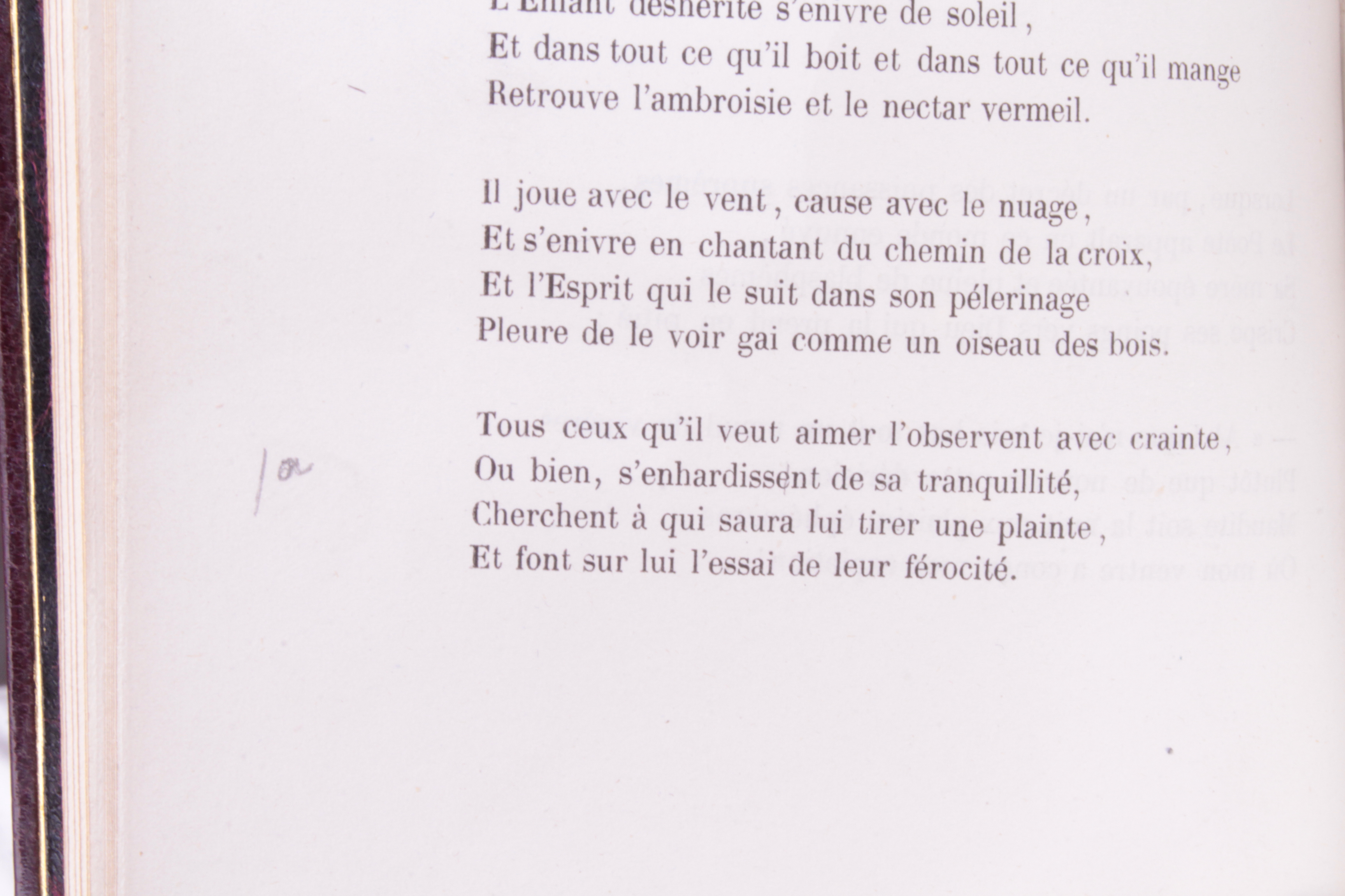 Fleurs du mal 1857 correction manuscrite de Baudelaire