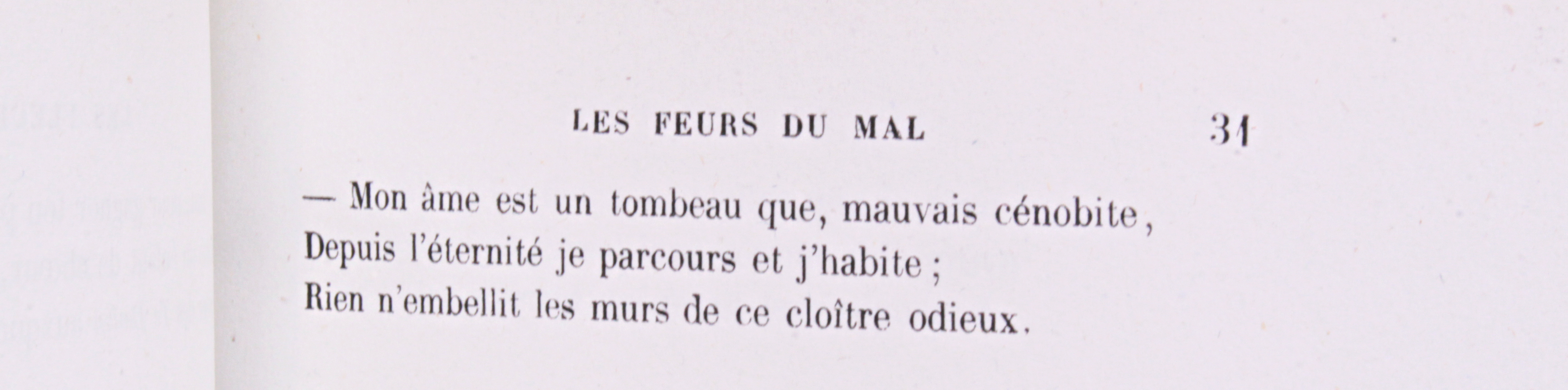 Faute à Feurs du Mal Baudelaire Fleurs du Mal 1857