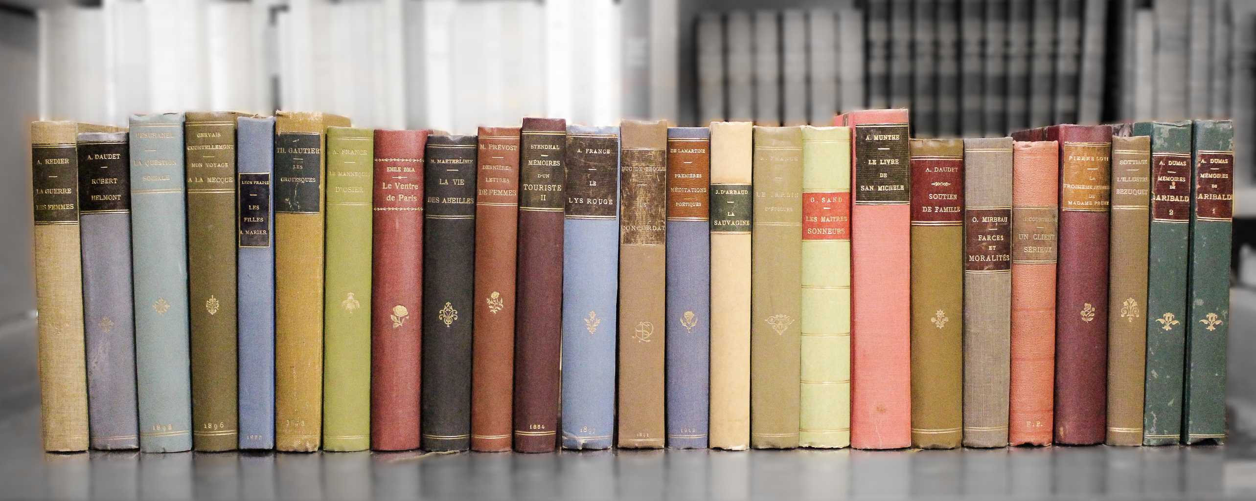 Ensemble de reliures en percaline