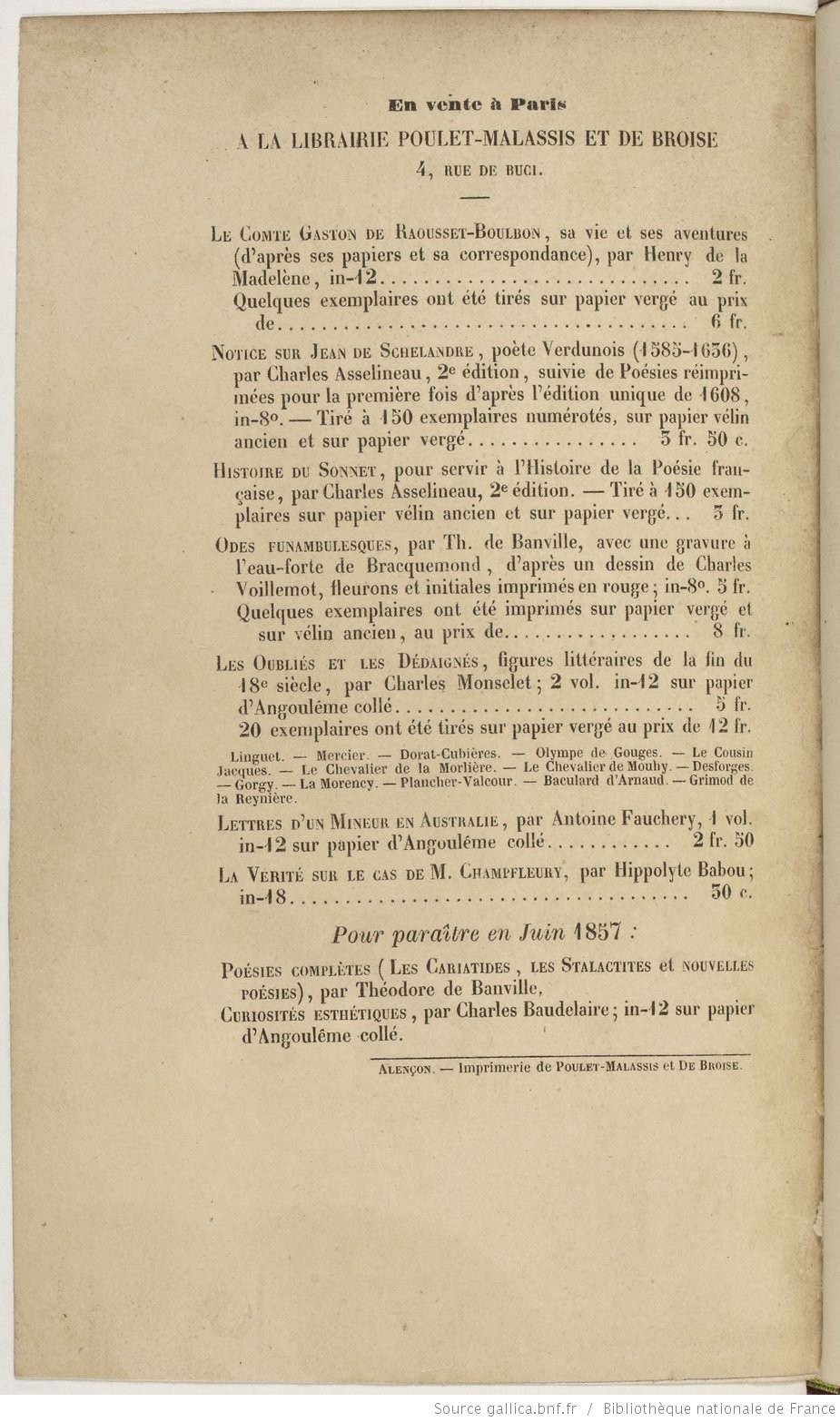BAUDELAIRE Fleurs du mal sur Hollande Exemplaire Pincebourde