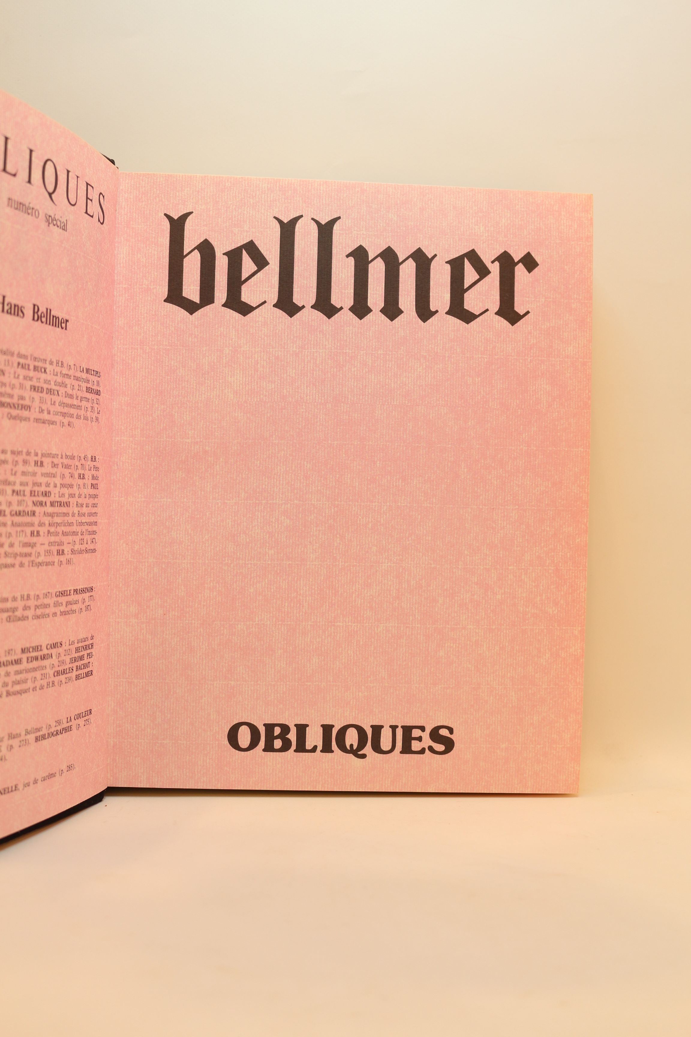 【OBLIQUES】Hans Bellmer 特集　Numero Special Revue Obliques-Numéro spécial Hans Bellmer - Love Book Hôtel