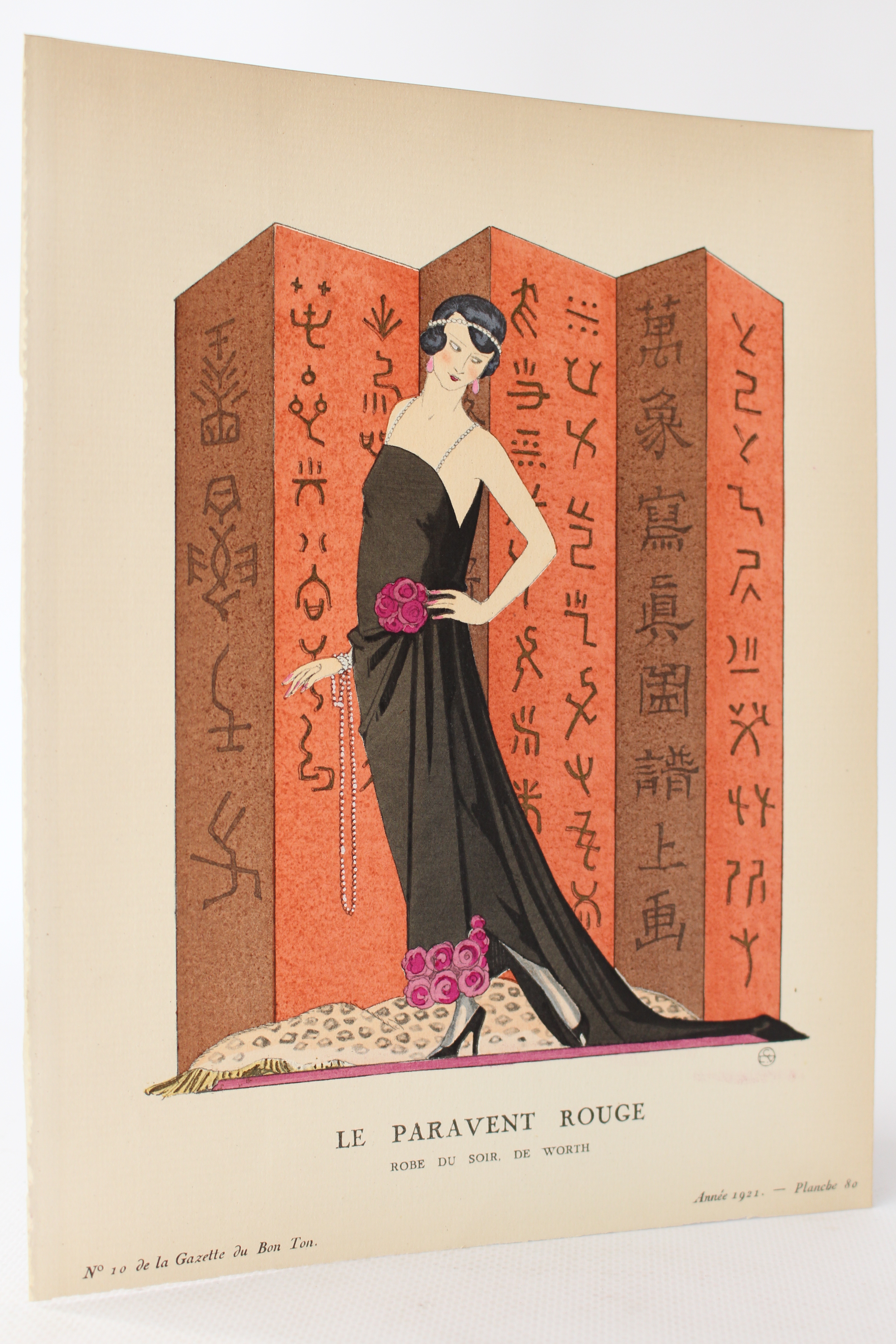 Gazette du Bon Ton - Paravent Rouge - Worth Barbier